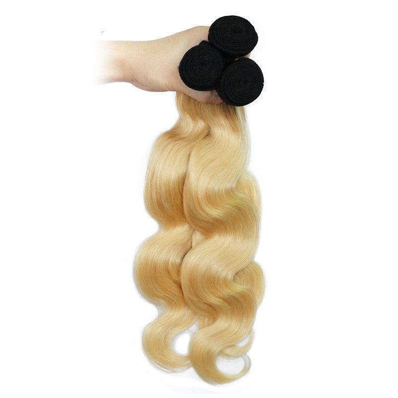 T-Color Hairpin, Inverted Hair Weave, Two-Color Hair Weave