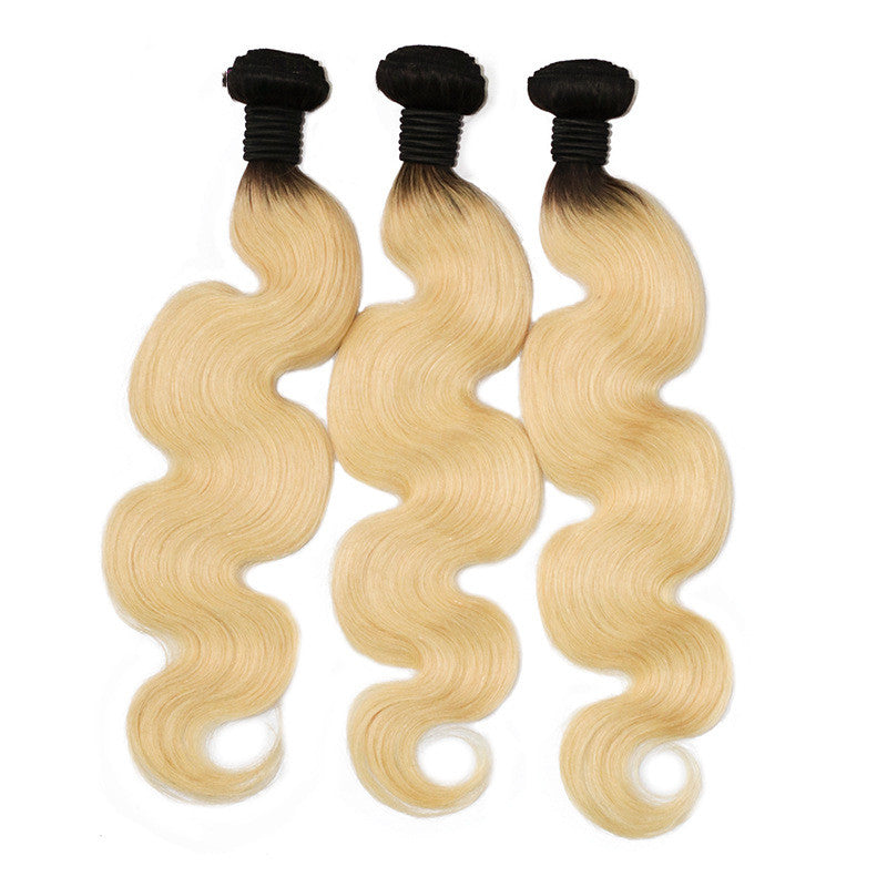 T-Color Hairpin, Inverted Hair Weave, Two-Color Hair Weave