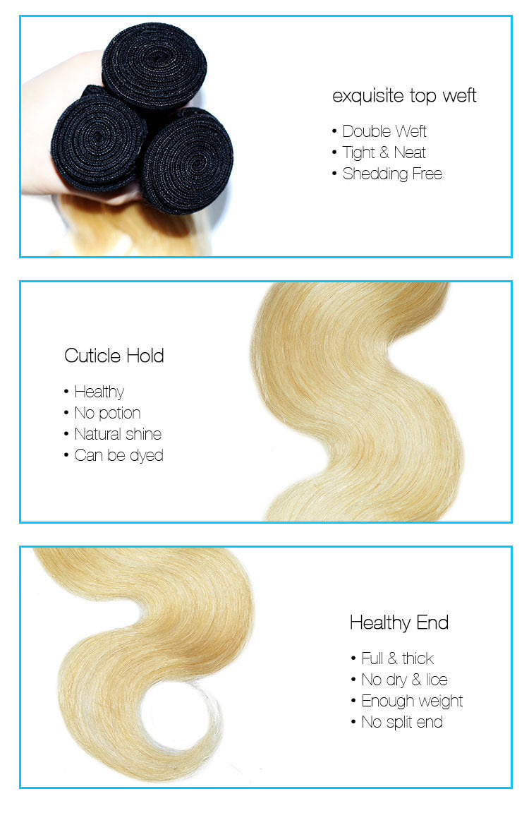 T-Color Hairpin, Inverted Hair Weave, Two-Color Hair Weave