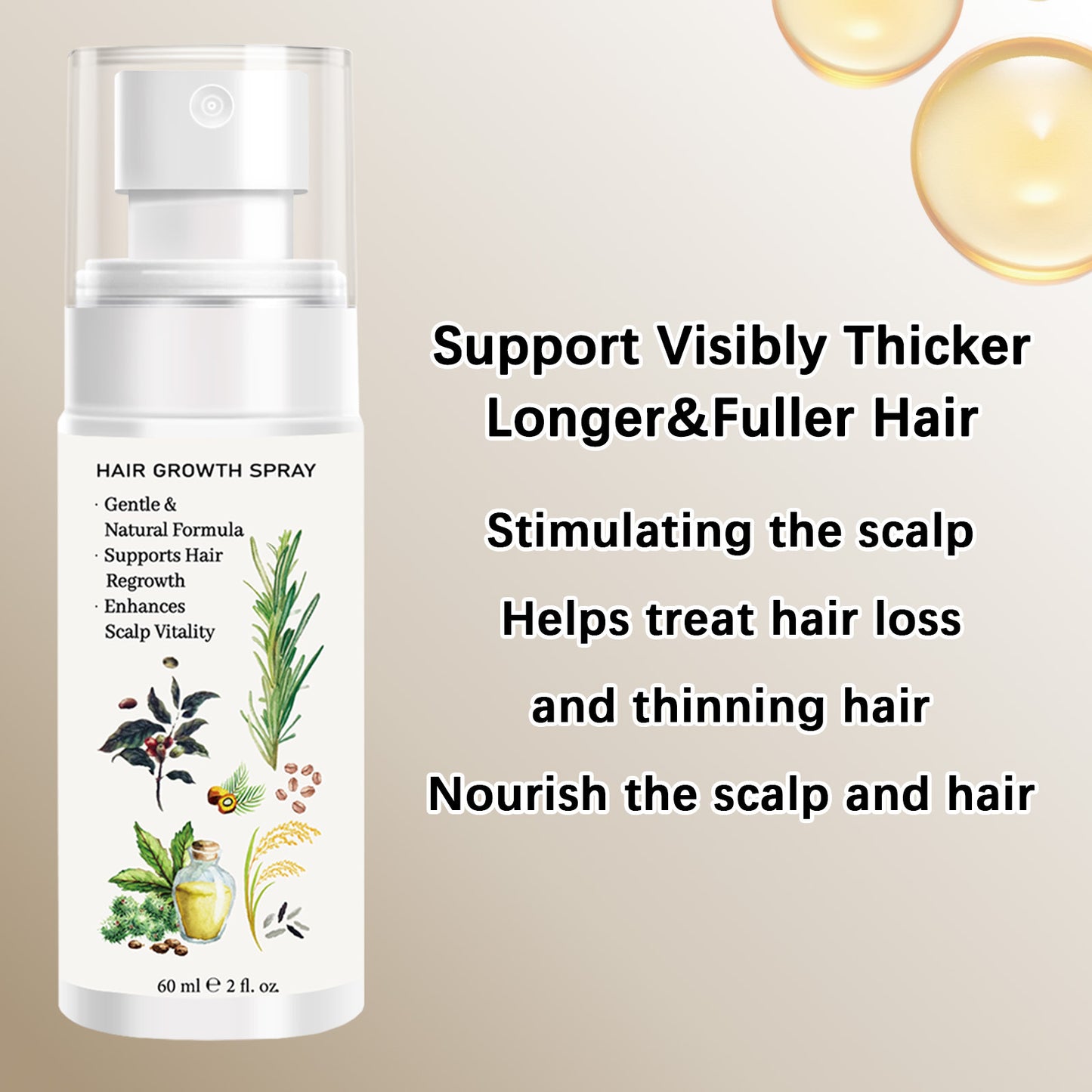 Hair Styling Cream Spray Sparse Solid Dense